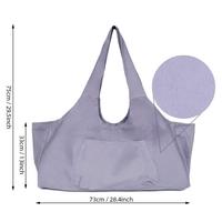 Sac de sport en toile extra large, sac de transport pour tapis de yoga, bandoulière avec poche pour ranger les vêtements de sport et les accessoires d'entraînement