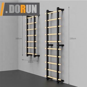 Scala svedese montata a parete barra di stallo in legno scala per ginnastica per terapia fisica con 11 aste tattiche ideali per la scoliosi del mal di schiena - Product Image 4
