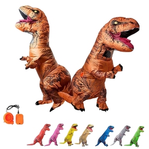 Costume de dinosaure T-Rex gonflable pour adulte, costume de dinosaure fantaisie, fête, Halloween, cosplay, costume de vacances, polyester, couleur personnalisée - Product Image 2
