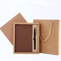 Cahier A5 en cuir PU de haute qualité avec ensemble de stylos Logo personnalisé Cadeau d'affaires pour le bureau Offre promotionnelle