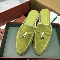 Mocassins en cuir à plateforme pour femmes, respirants, sans talon, tendance mode, décorés de métal
