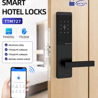 Cerradura Inteligente para Hotel TTLock, Duradera, con Teclado, Contraseña, Tarjeta RFID y Control por Aplicación para Acceso a Habitaciones