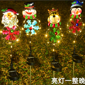 Solar snowman place lawn garden holiday decoration atmosphere Solar Garden decorazione natalizia pupazzo <span class=keywords><strong>di</strong></span> neve lampione solare - Product Image 4