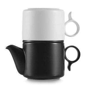 Set di teiera in ceramica 2021 OEM con infusore e tazza da 7.7 once, tè portatile per un Set con 8.5oz <span class=keywords><strong>Kung</strong></span> <span class=keywords><strong>Fu</strong></span> tè per tè sfuso o caffè - Product Image 1