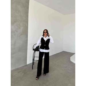 <b>Sweater</b> Detail Knitwear <b>Set</b> 1514 - Black - Product Image 1