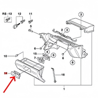 Loquet de boîte à gants de haute qualité OE 51161946513 pour BMW 3 E30 5 E34 7 E23 Z1 Z3 Accessoires intérieurs de voiture Remplacement direct