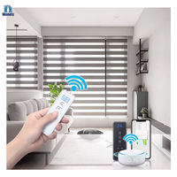 Persianas Zebra para ventanas, persianas enrollables para el hogar, persianas Zebra motorizadas inteligentes con Control remoto