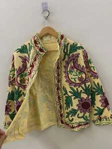 Women's Handmade Suzani Cotton <b>Jacket</b> Floral Embroidered Boho Chic Outerwear Boutique Fashion - Product Image 4