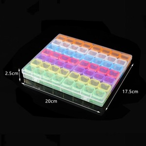 مستطيلي شفاف لمنظم المجوهرات مع 56 حاوية بلاستيكية بشبكات - Product Image 4