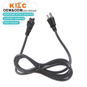 Cable de alimentación CA con enchufe NEMA 1-15P de EE. UU., IEC C5 tipo trébol, 2 clavijas, para fuente de alimentación de portátil - Product Image 1