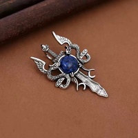 Nouveautés Pendentifs en cristal d'améthyste naturelle et de quartz rose, perle, double épée de dragon, collier, mode rétro, accessoires unisexes