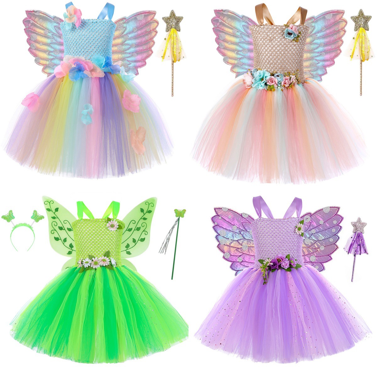 ice fairy dress ADULT RAINBOW FAIRY COSTUME DELUXE main image 1