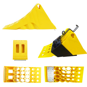 Bouchon de <span class=keywords><strong>cale</strong></span> de roue de camion robuste avec support en métal, cales de roue de véhicule en plastique - Product Image 3