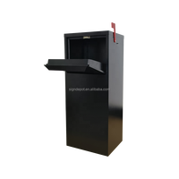 Boîte aux lettres sécurisée en métal grand format, étanche, antivol, avec revêtement en poudre et porte arrière pour le stockage de courrier et de colis