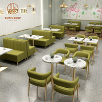 Ensemble de table et chaises de café en marbre Ron Group, canapé, banquette, mobilier pour restaurant et café
