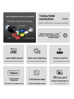 Projecteur laser à courte focale CB-L210SF 3LCD, compatible 3D, 1080P haute définition, cinéma DLIP, 4000 lumens, portable, garantie de 3 ans