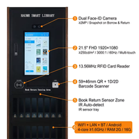 HAUMR Library Holds Locker RemoteLocker LibCabinet Kiosco de autoservicio para entrega y devolución de libros para centros comunitarios
