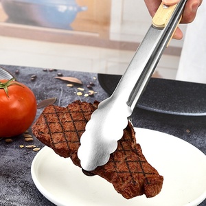 Pinces à nourriture en acier inoxydable de 12 pouces, pinces de <span class=keywords><strong>cuisine</strong></span>, pinces à barbecue, pinces spéciales pour steak, pain, <span class=keywords><strong>viande</strong></span> - Product Image 2