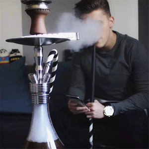 Ensemble de narguilé en acier inoxydable de taille moyenne narguilé Shisha 59cm avec accessoires de narguilé <span class=keywords><strong>Chicha</strong></span> Electronic - Product Image 5