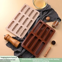 En stock – Moule à gâteau rectangulaire en silicone à 12 cavités, moule à chocolat créatif pour pâtisserie DIY, facile à démouler, compatible four.