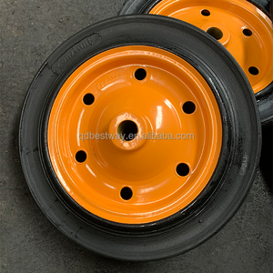 Roue en caoutchouc à pneu solide de <span class=keywords><strong>13</strong></span> pouces X 3 pouces pour brouette WB3800, chariot à main, chariot à main - Product Image 2