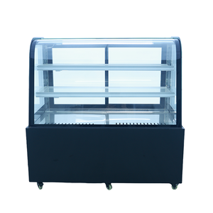 Vitrina Refrigerada Comercial <span class=keywords><strong>para</strong></span> Pasteles y Repostería, Refrigerador con Ventilación Forzada, Pantalla LED y Cristal Curvo <span class=keywords><strong>para</strong></span> Panadería - Product Image 3