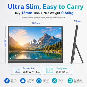 <span class=keywords><strong>Ofertas</strong></span> por Tiempo Limitado: Monitor Portátil de 15.6 Pulgadas, 1920 * 1080 FHD, USB, Alta Definición, para Juegos y Laptops - Product Image 2