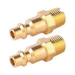 <span class=keywords><strong>BILAL</strong></span> laiton 1/4 pouces NPT mâle tuyau d'air industriel adaptateur de connexion rapide coupleur d'air Kit de prise raccords de compresseur d'air 2 pièces OEM - Product Image 1