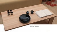 Mobilier moderne, pratique et intelligent en bois Table basse extensible à ouverture rabattable pour le salon ou la chambre à coucher