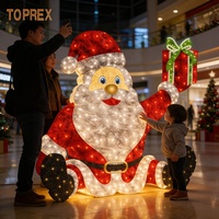 Décoration de Noël Géante Commerciale Lumineuse 3D à LED pour Centre Commercial, Éclairage de Motif LED Étanche IP65 pour Vitrine de Plaza