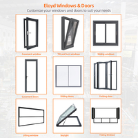 Eloyd Système de porte coulissante pliable en aluminium avec accordéon, cloison intérieure panoramique avec verre pour application extérieure