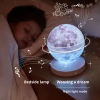 Projecteur de lune et d'étoiles USB Youkela, veilleuse lumineuse, jouet lumineux, lampe de projection LED pour la décoration de chambre d'enfant, souvenir