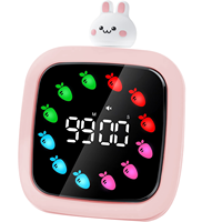 Yunbaoit Digitaler Visueller Timer Wiederaufladbar 99-Minuten Geräuschloser Countdown-Timer 9-Farben-Display Timer-Uhr für Kinder Erwachsene Küche