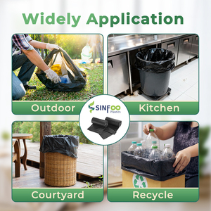 Vente en gros de sacs <span class=keywords><strong>poubelle</strong></span> noirs jetables pour la cuisine, 4 gallons, en rouleau - Product Image 4