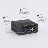 Mini PC con Interfaces Personalizadas, CPU N100, 1*DDR4-3200Mhz, SSD M.2 2280, 2*HD 2.0, 4K 60Hz, 1*RJ45 Gigabit Ethernet, CMOS *1