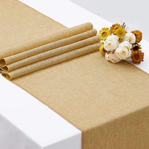 Camino <span class=keywords><strong>de</strong></span> Mesa JIAHE Ecológico 100% <span class=keywords><strong>Yute</strong></span>, Decoración <span class=keywords><strong>de</strong></span> Comedor Larga, <span class=keywords><strong>Mantel</strong></span> <span class=keywords><strong>de</strong></span> Arpillera Marrón para Niñas, Cubierta Perfecta - Product Image 5