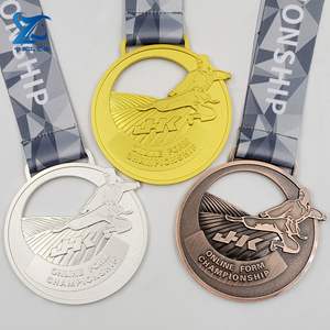 เหรียญเทควันโดบาสเก็ตบอลมินตันมาราธอน3D รางวัลกีฬาโลหะสังกะสีขัดเงาโลโก้ตามสั่ง - Product Image 5