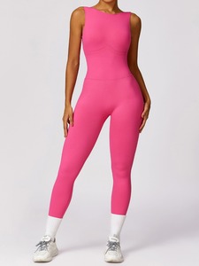 Mono Deportivo de Yoga de Una Pieza, Ajustado y de Alta Elasticidad, con Espalda en U, para Mujer, de Nailon y <span class=keywords><strong>Spandex</strong></span>, Transpirable - Product Image 4