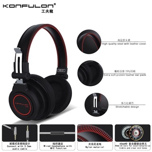 Audífonos Inalámbricos Konfulon <span class=keywords><strong>2022</strong></span> de Cuero de 1M con Cancelación de Ruido, Audífonos Supraaurales con Cable, Audífonos con Bajos Superpotentes para PC y Teléfonos Móviles - Product Image 2