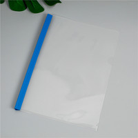 Reliure à glissière en PVC, nouveau design, écologique, logo personnalisé, reliure à glissière en PVC durable pour l'école, le bureau, la papeterie