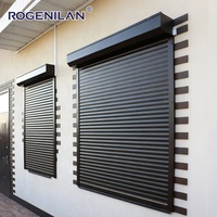 Persianas Enrollables Automáticas Rogenilan para Exteriores, Resistentes al Viento, de Aluminio, de Seguridad, Verticales