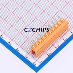 MXHT396R-3.96-10P-OE01-Cu-A Plug-in Terminal Block Bent Lead Through Hole,P=3.96mm Board-to-Board / Socket - Open 1x10P 3.96mm - Product Image 2