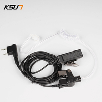 Écouteur à tube acoustique aérien avec micro 2 broches pour talkie-walkie Baofeng 888S UV-5R UV-82 TYT Retevis