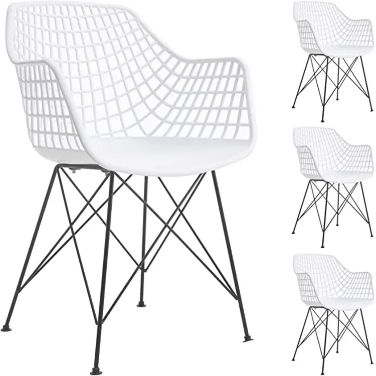 Free Sample Dining Furniture Acrylic Chaise Seat Dinning Chair With Metal Legs