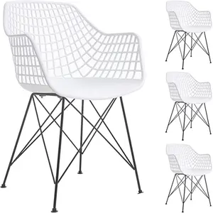 Free Sample Dining Furniture Acrylic Chaise Seat Dinning Chair With Metal Legs