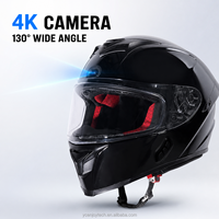 Casque de moto pour la conduite nocturne, casque de sécurité pour livreurs avec double haut-parleur, commande vocale, contrôle par application Wi-Fi, équipement AI