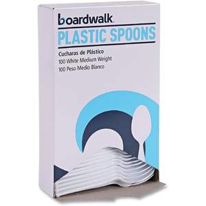 Cucharas Desechables de Poliestireno de Longitud Completa, Color Blanco, 100 por Caja - Product Image 3