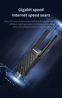 1200Mbps Adaptateur USB 5Ghz Ethernet LAN Cartes Réseau MT7612U Récepteur Wifi USB sans fil Compatible Linux Ordinateur Portable Externe USB3.0