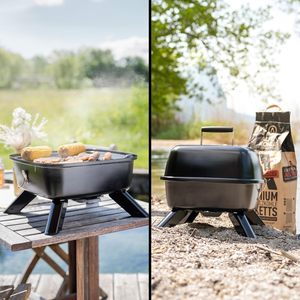 TZS First Austria Bouilloire électrique 2-en-1 2000 Watts Charbon de bois électrique <span class=keywords><strong>hybride</strong></span> compact pour balcon <span class=keywords><strong>Barbecue</strong></span> Assemblage facile - Product Image 3