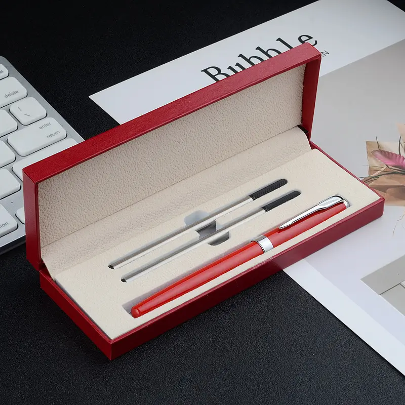 Produk baru desain unik Roller Ball Pen Set dalam kotak hadiah kualitas tinggi promosi bisnis hadiah mewah Roller Pen Set dengan Logo